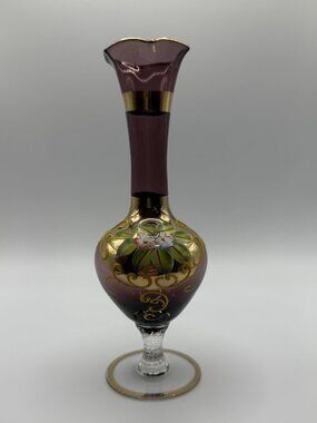 Vintage Amethyst Art Glass Bud Vase
